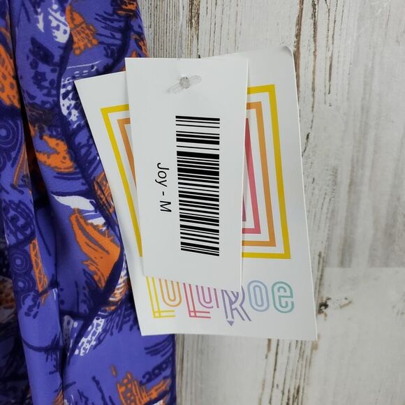 LuLaRoe Joy Duster Vest Purple Orange Size Medium - Picture 8 of 8